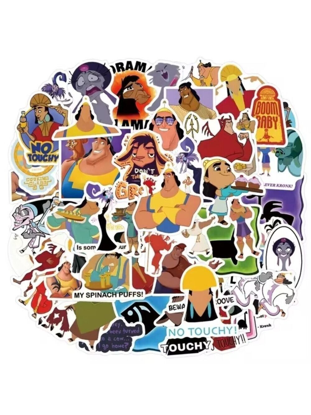 2/$10  30 Piece Emperor's New Groove Colorful Character Stickers